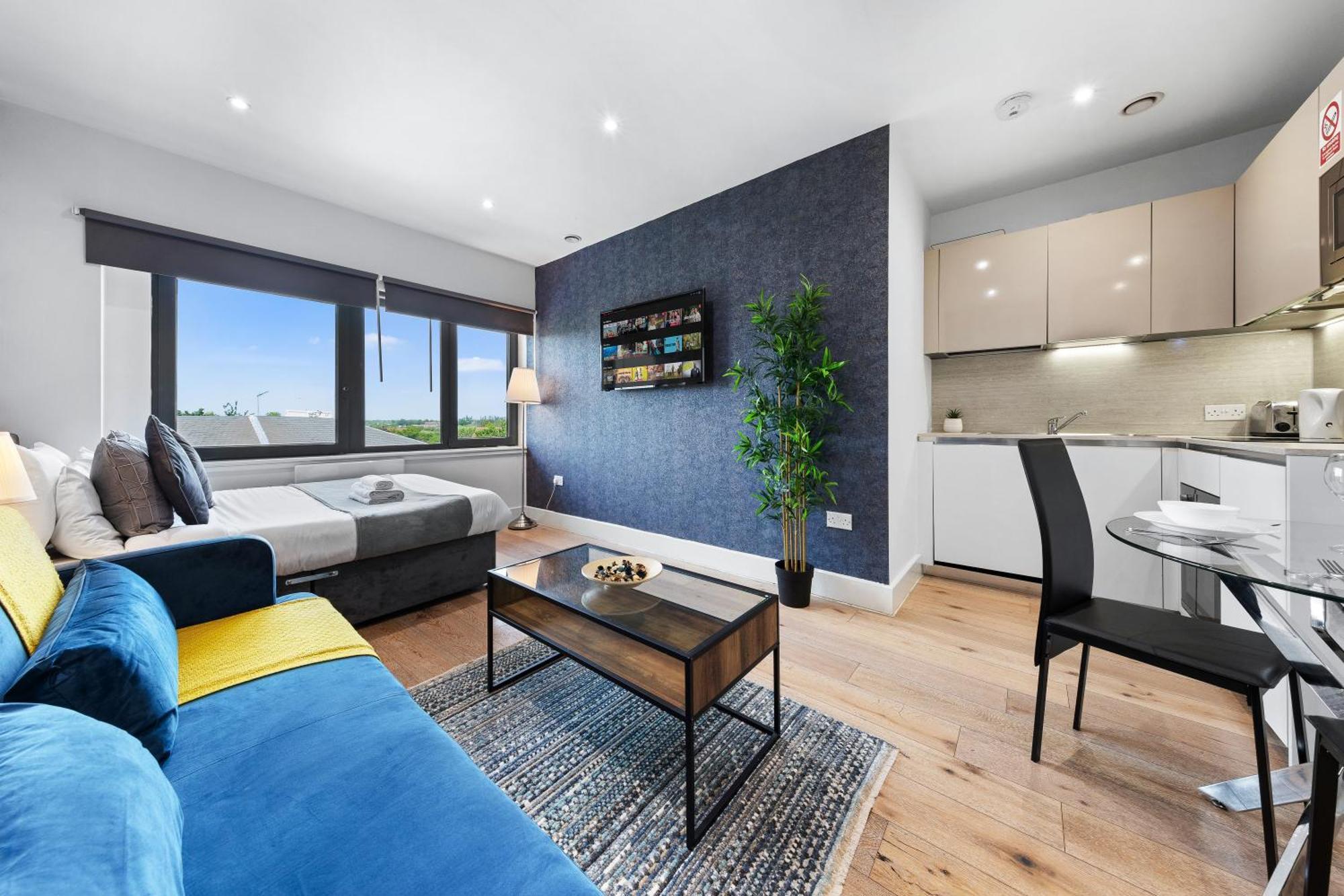 Modern One Bedroom Flat - Sleeps 5 -Near Heathrow - London Ub3 מראה חיצוני תמונה